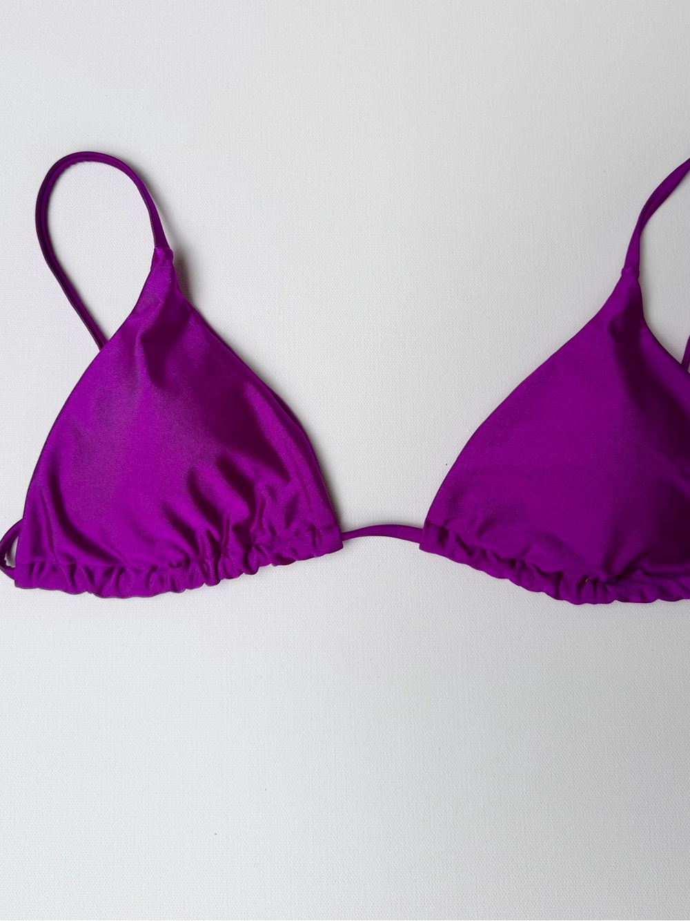 SHEIN Purple Triangle Bikini Top